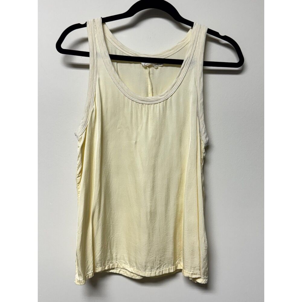 NATION LTD Jojo Relaxed Tank, Viscose, Light Yellow, Sz S